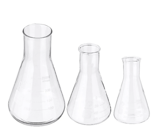 Flat Bottom Conical Glass Flask