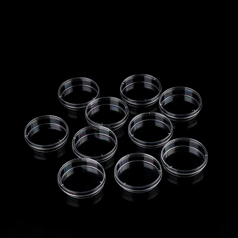 10 Pcs 70mm Sterile Polystyrene Petri Dishes